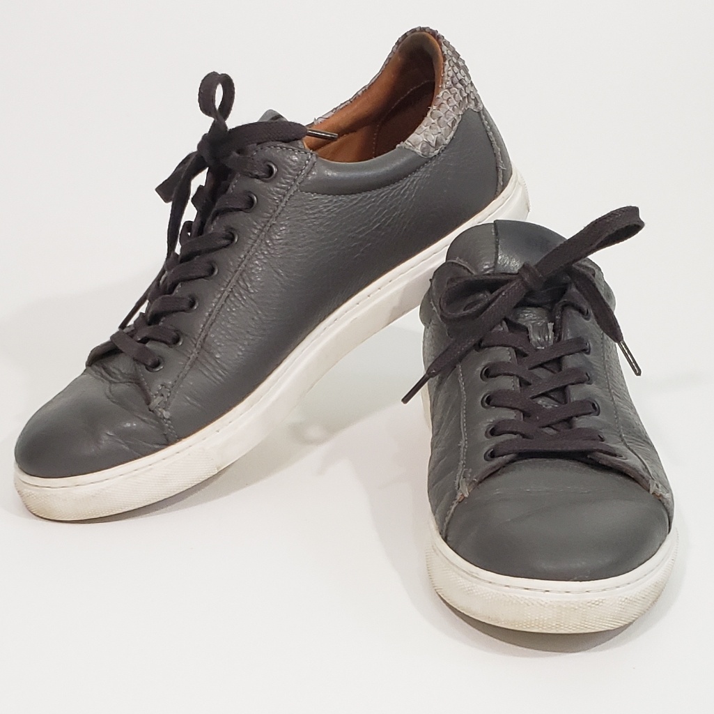 Aizea Jon Grained Leather Python Sneakers 43